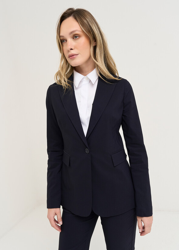 Gianna-A bengalina jacket BLU Woman null