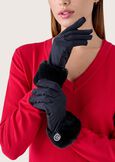 Guanti Gomi in tessuto tecnico NERO BLACK Donna immagine n. 1