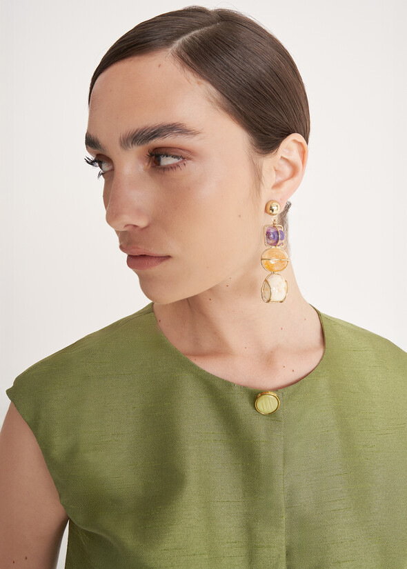 Gwen drop earrings with stones

 GOLD Woman null