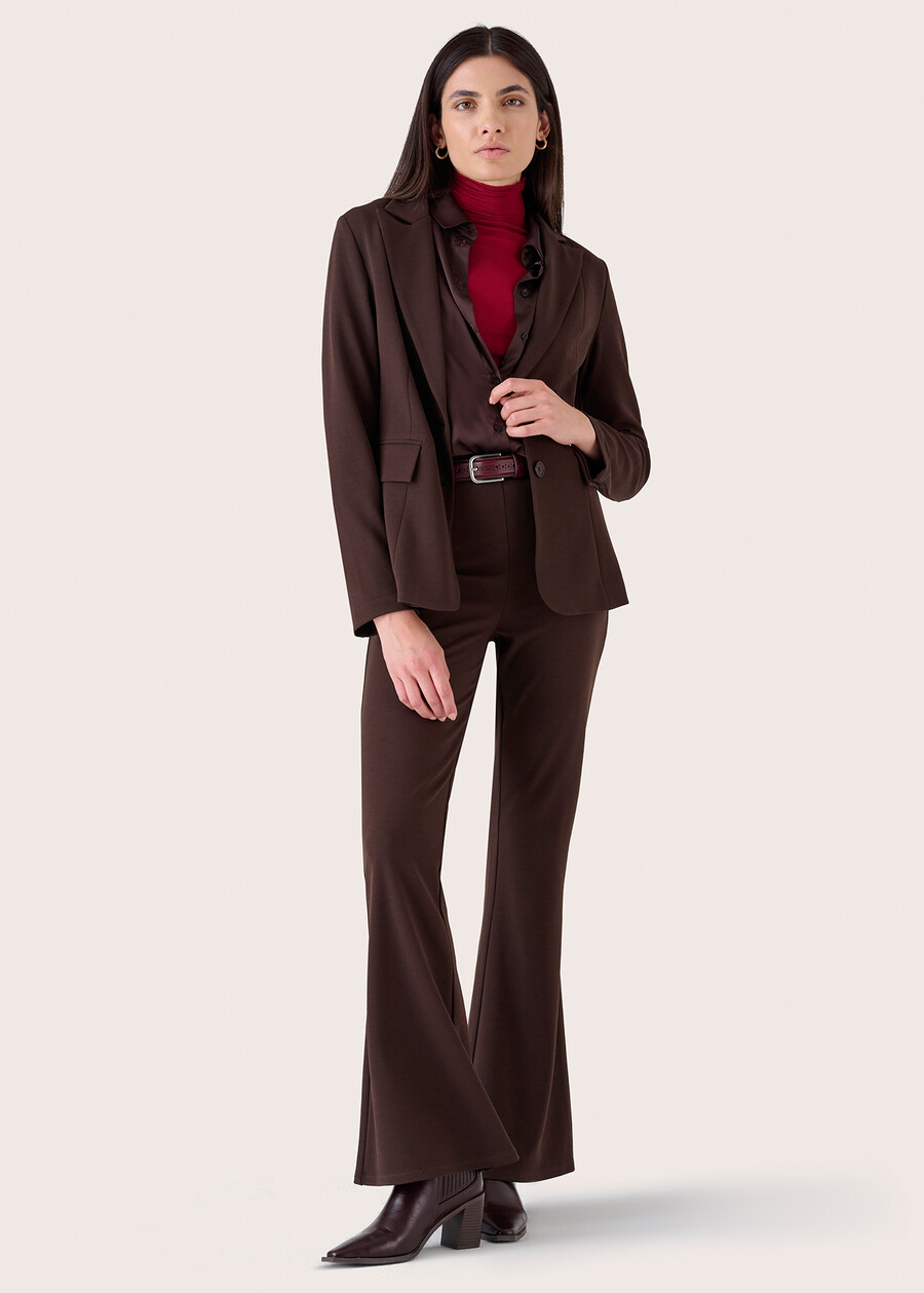 Pantalone Victoria a zampa ROSSO MARTENERO BLACKBLUE DARK BLUEMARRONE Donna , immagine n. 2