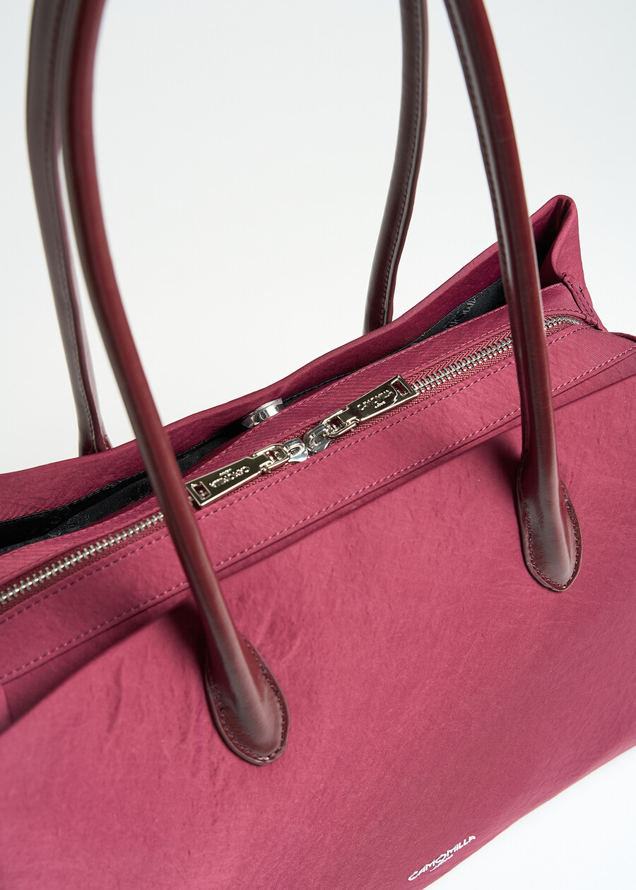 Maxi bauletto Beagle in nylon ROSSO BORDEAUXNERO Donna , immagine n. 4