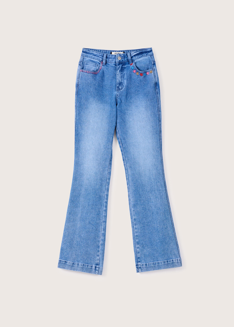Pantalone Cindy in denim di cotone DENIM MEDIUM DENIM Donna , immagine n. 6
