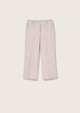 Sara mat effect trousers BEIGE Woman image number 5