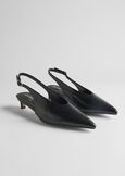 Slingback Sidney a punta con tacco basso NERO BLACK Donna immagine n. 1