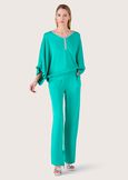 Pantalone Primo in viscosa BLU AQUAMARINE Donna immagine n. 1