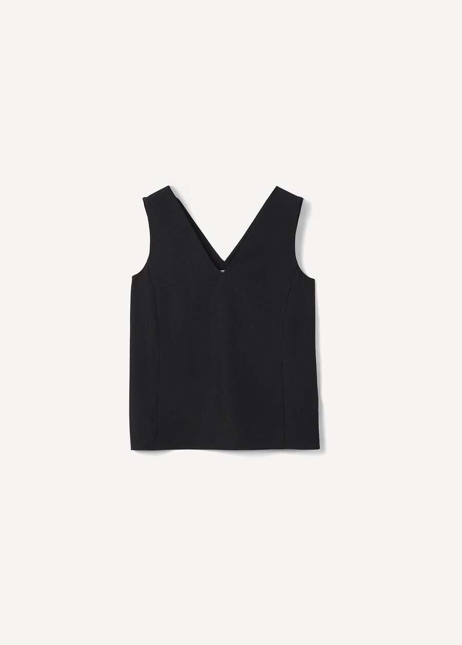 Top Thomas Scollo a V BIANCO WHITENERO BLACK Donna , immagine n. 6