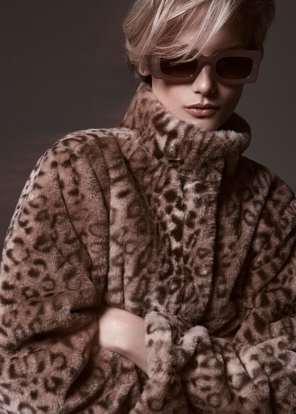 Ganda animalier eco-fur coat BEIGE CAMMELLO Woman null