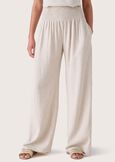 Pantaloni Polis in lino e viscosa BEIGE SAFARI Donna immagine n. 2