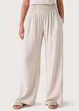 Polis linen and viscose trousers BEIGE SAFARI Woman image number 2