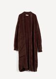 Cardigan Cristy lungo in eco pelo MARRONE Donna immagine n. 5