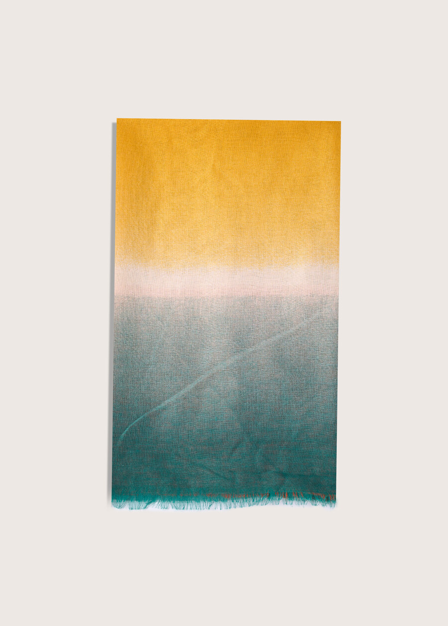 Sciarpa bicolore Sagy GIALLO MANGOROSA SILK Donna , immagine n. 2