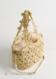 Bluey floral crochet shopping bag BLUBEIGE LIGHT BEIGE Woman image number 3