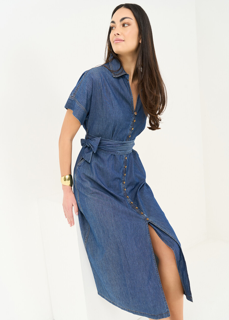 Abito midi Azalea in chambray DENIM Donna , immagine n. 2
