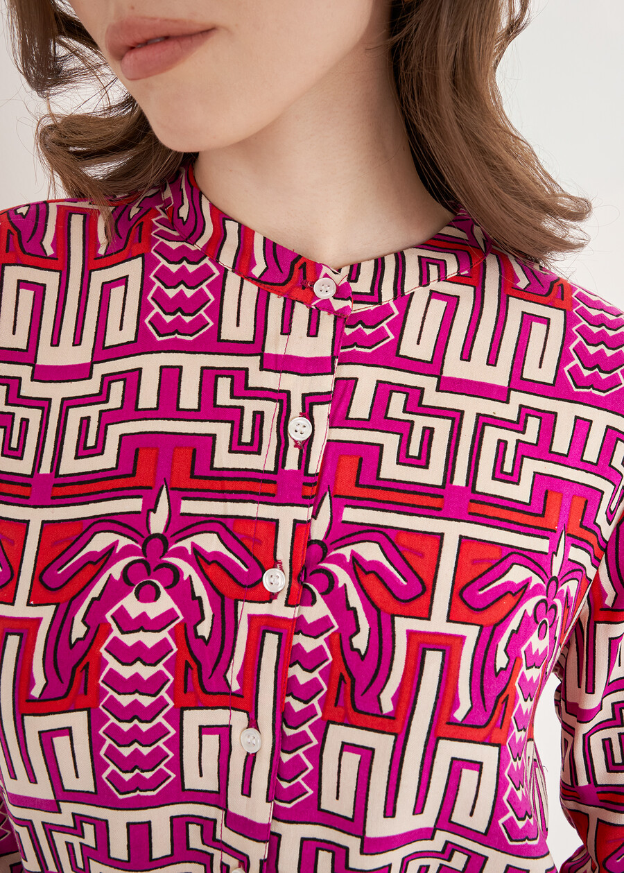 Camicia Corsica Fantasia Geometrica VERDEROSSO Donna , immagine n. 2