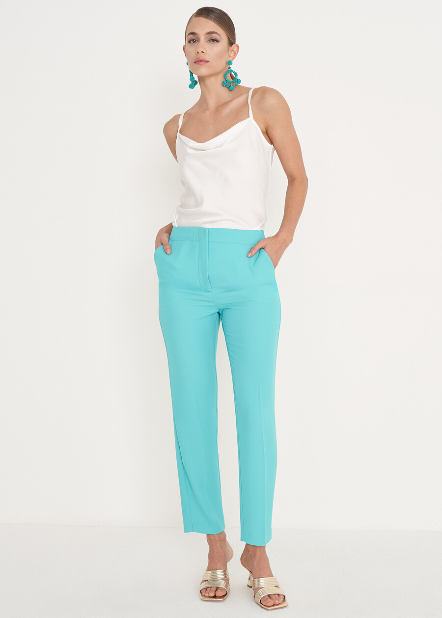 Pantalone Alice in cady BLUE TURCHESE Donna , immagine n. 2