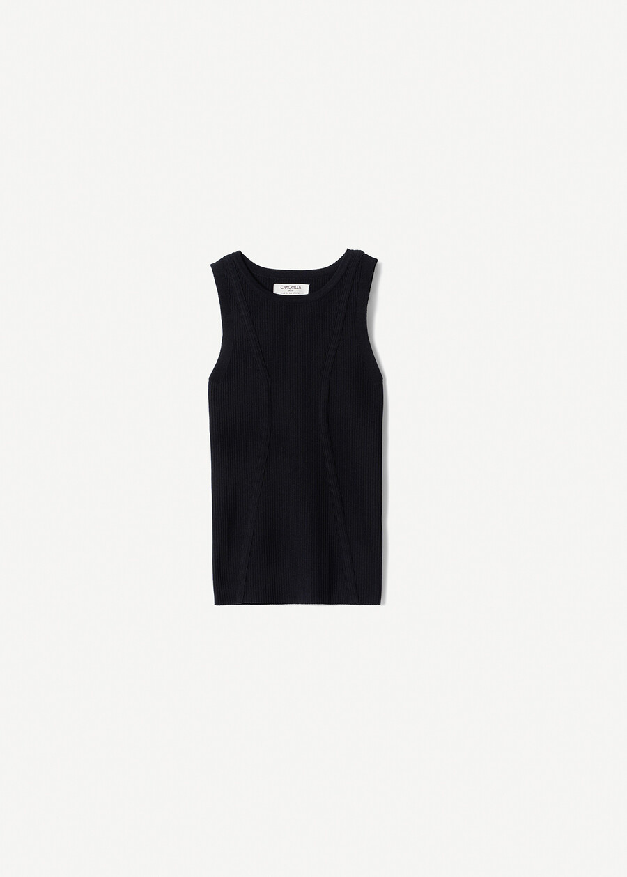 Top Troisi a costine NERO BLACK Donna , immagine n. 4