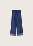Polly 100% rayon trousers BLUE OLTREMARE  Woman image number 5