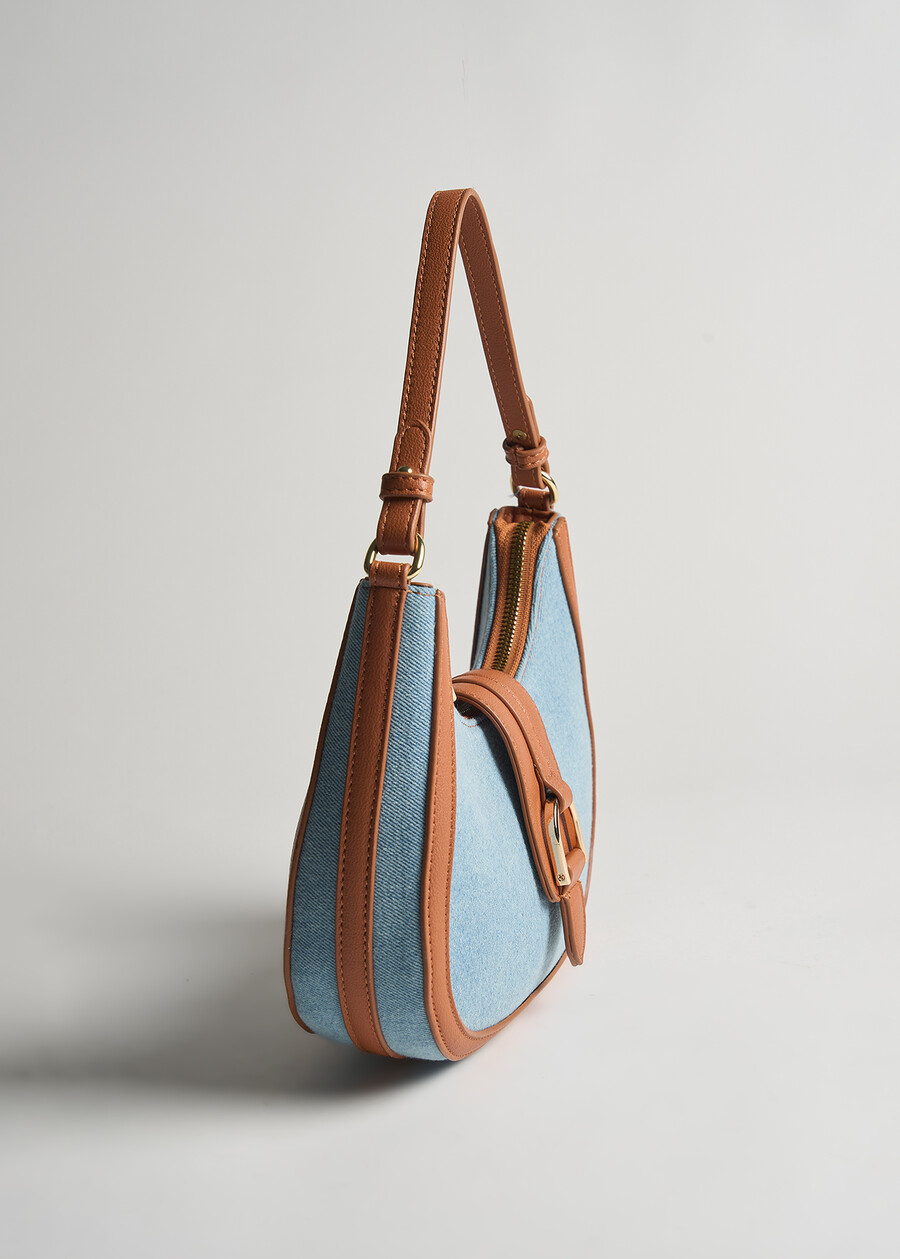 Sacca Bixy denim e ecopelle AZZURO AZZURRO Donna , immagine n. 2