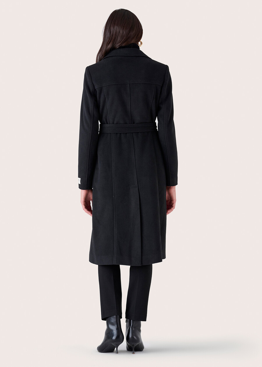 Cappotto Camillo in panno NERO BLACKBEIGE GREIGE Donna , immagine n. 6