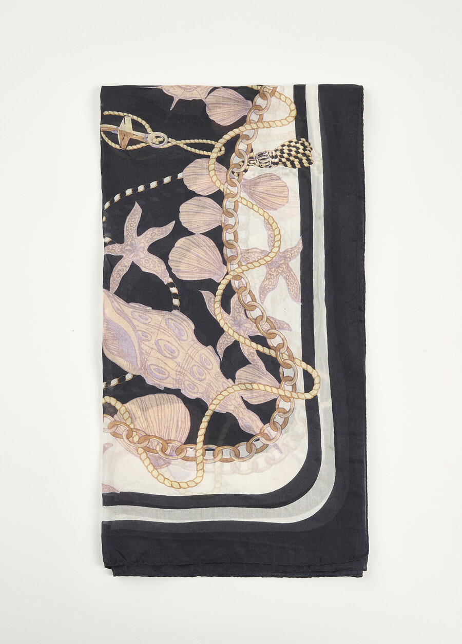 Serado 100% silk scarf BLUE OLTREMARE  Woman , image number 2