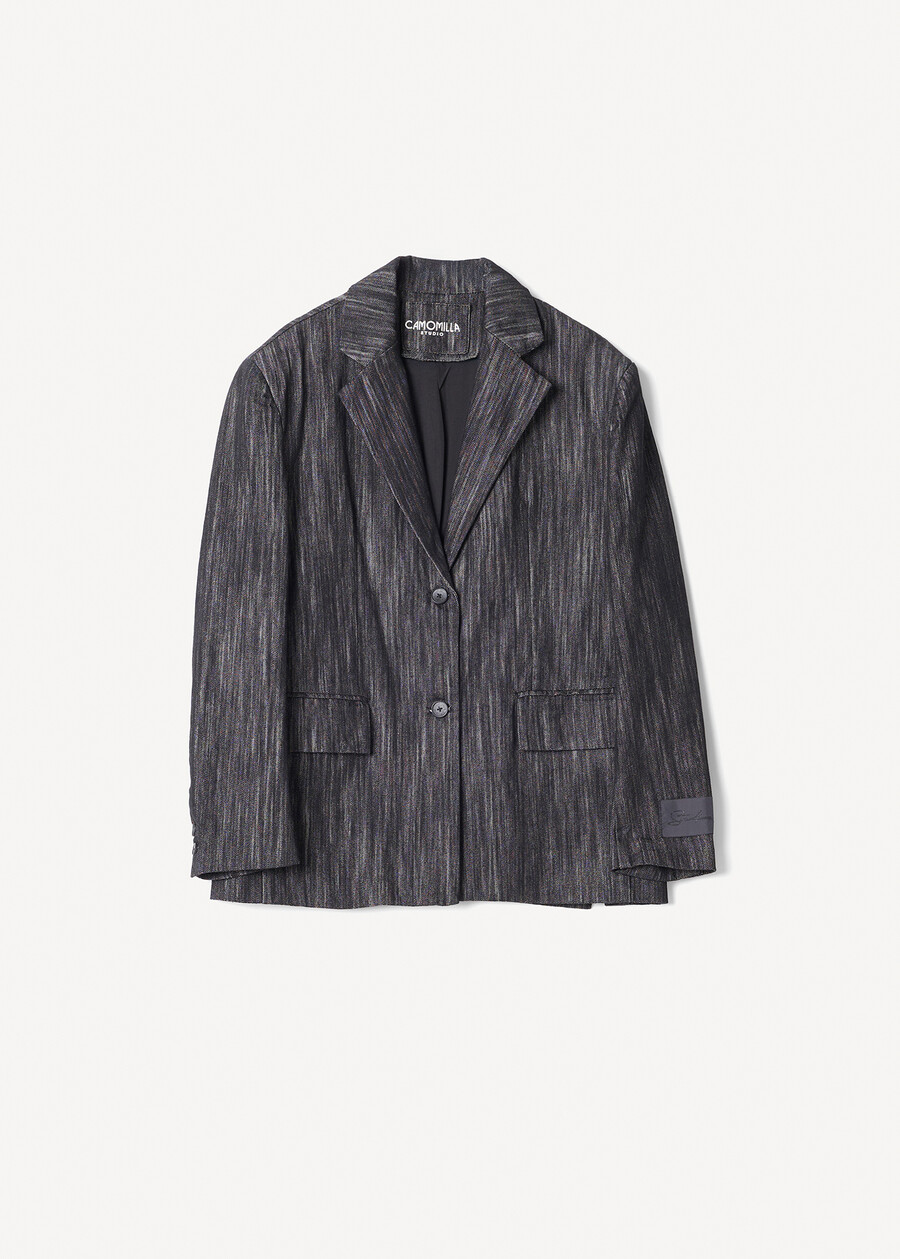 Gayl oversized denim jacket GRIGIO DARK GREY Woman , image number 4