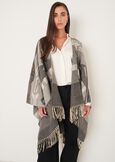 Mantella Maria con stampa azteca BEIGE LATTE Donna immagine n. 2