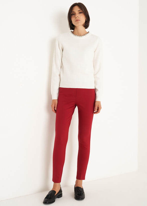 Kelly skinny Milano stitch trousers Kelly skinny Milano stitch trousers ROSSO Woman null