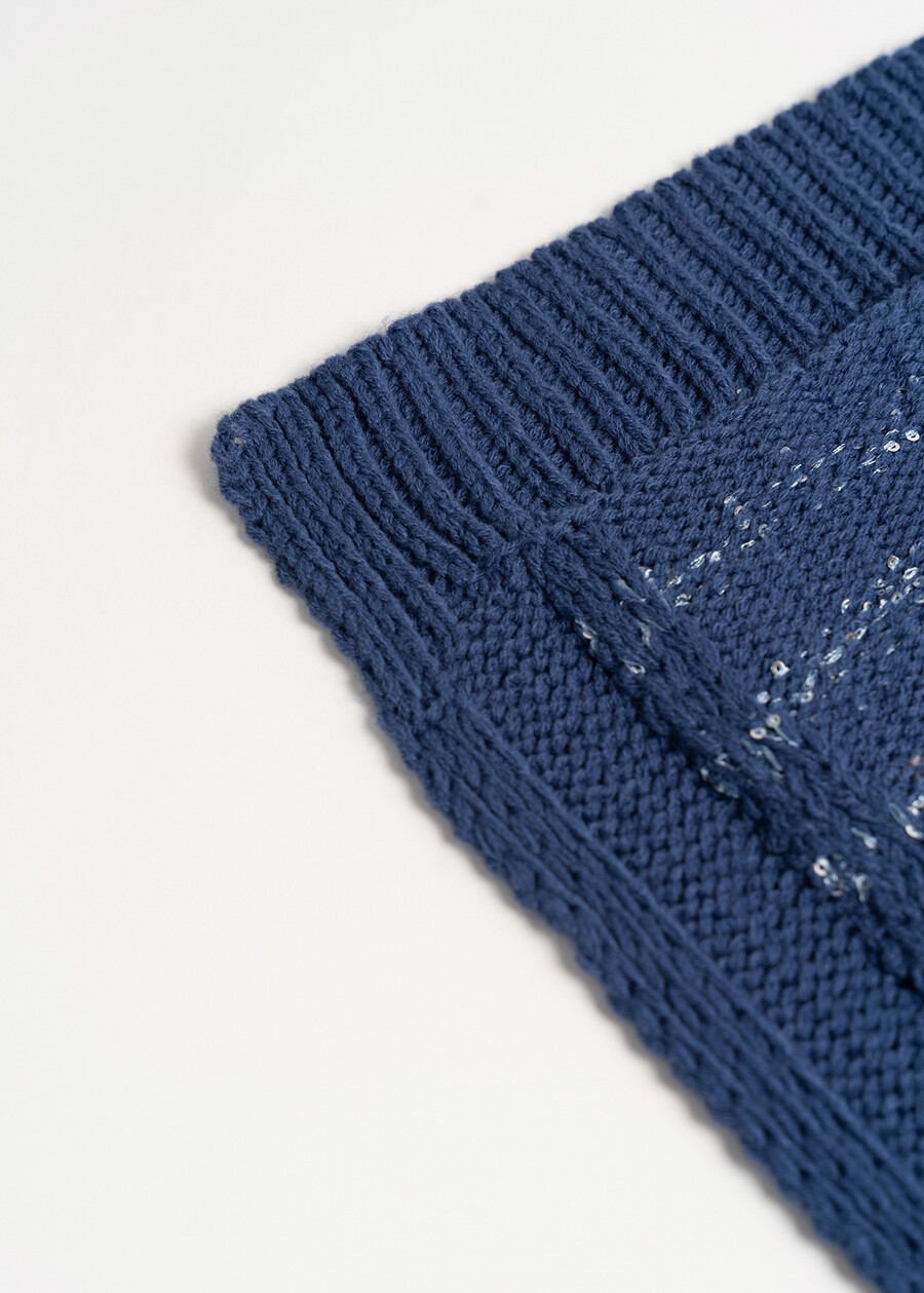 Sciarpa Sindy con paillettes e tasche BLU AVIONVIOLA VINACCIA Donna , immagine n. 3