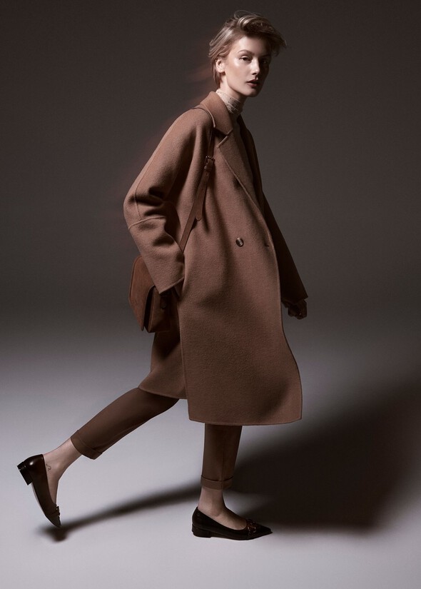 Corinne 100% woolen coat BEIGE CAMMELLO Woman null