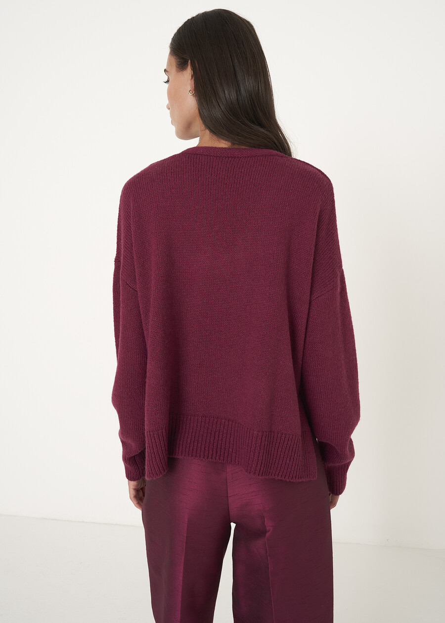 Maglione Malika scollo a V VIOLA PURPLE Donna , immagine n. 3