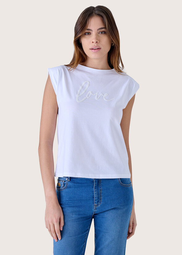 T-shirt Sgang in cotone BIANCO WHITE Donna null