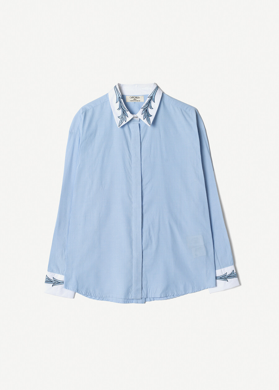 Chelsie striped shirt BLU CELESTE Woman , image number 5