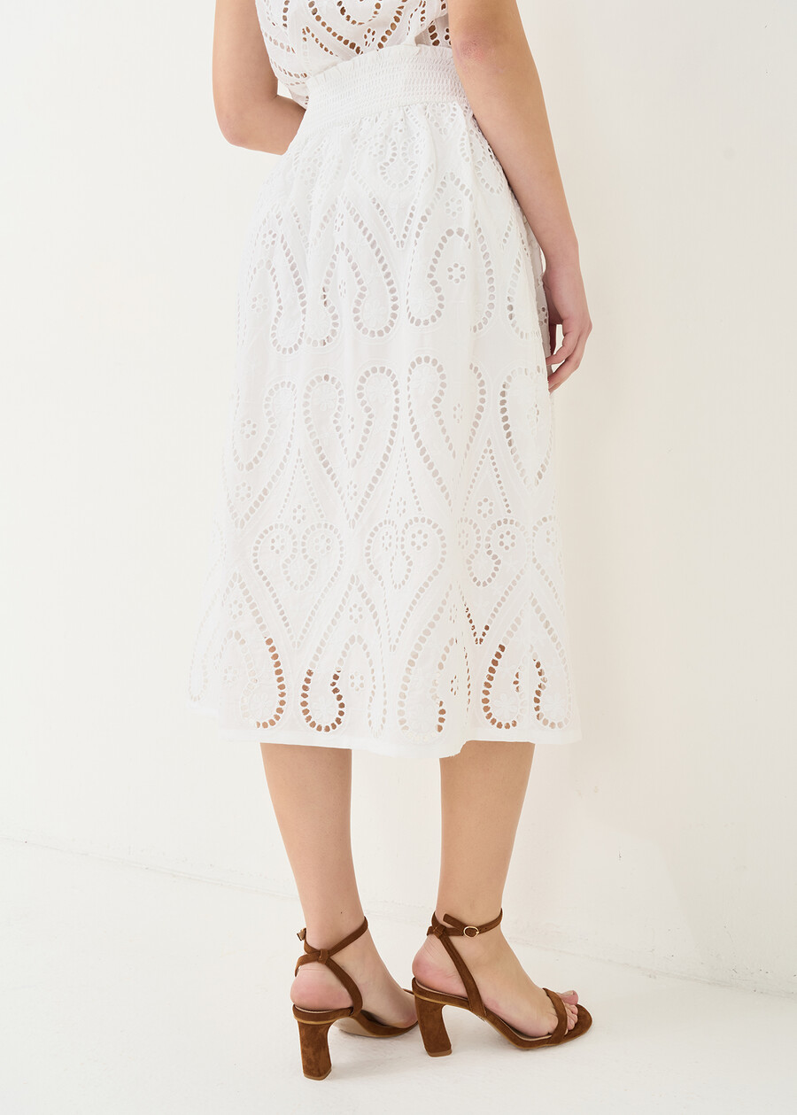 Gonna Giael midi traforata BIANCO WHITE Donna , immagine n. 3