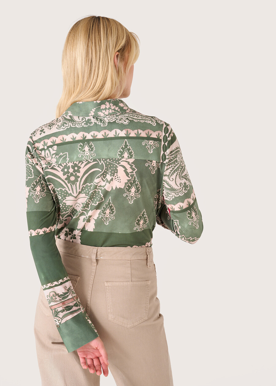 Clizia patchwork shirt VERDE MUSCHIO Woman , image number 3