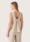 Top Toldo effetto stuoia BEIGE Donna immagine n. 3