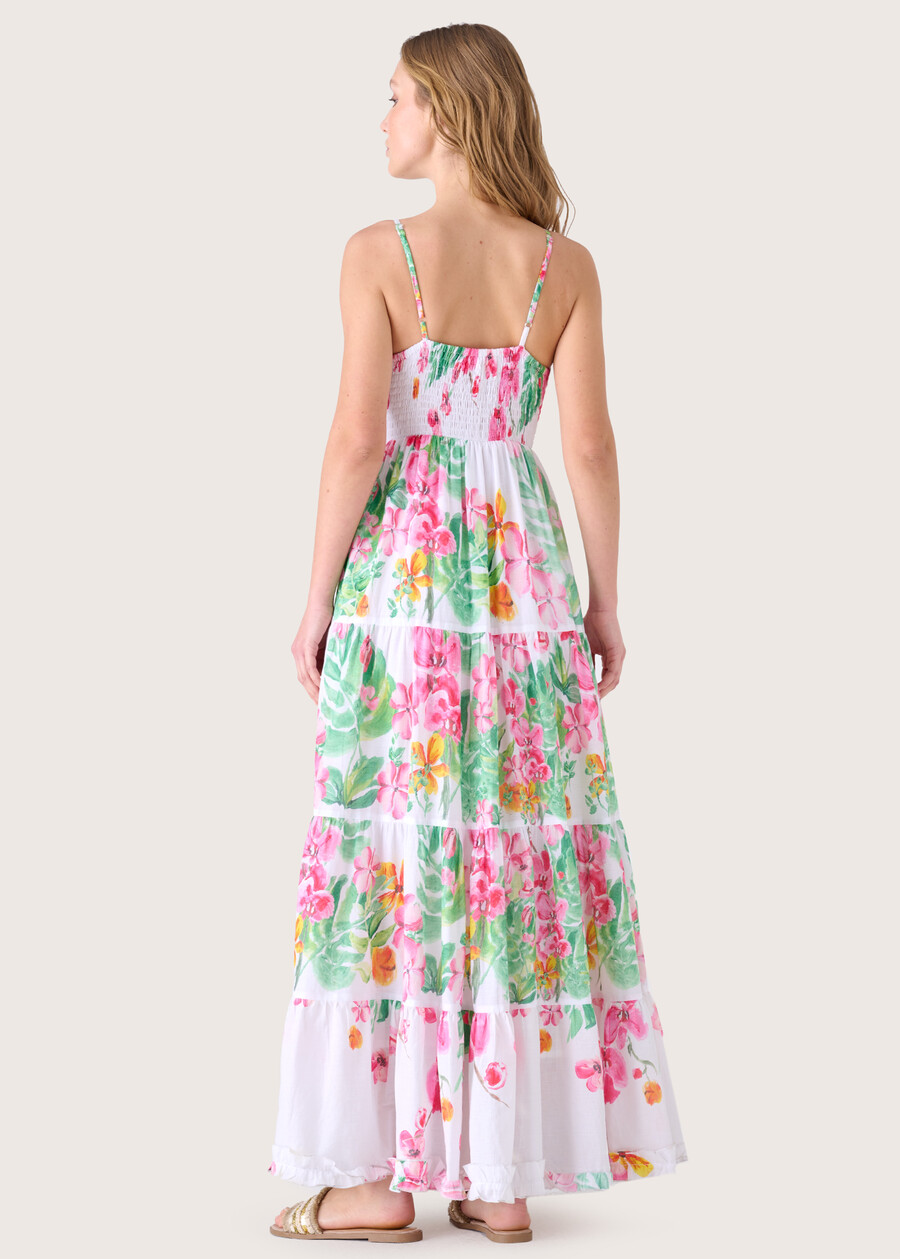 Abito lungo 100% cotone BIANCO Donna , immagine n. 3