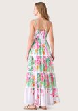 Abito lungo 100% cotone BIANCO Donna immagine n. 3
