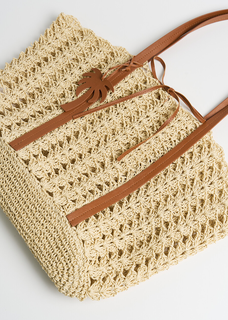 Borsa Brilly effetto crochet BEIGE LIGHT BEIGE Donna , immagine n. 4