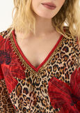 Kaftano Berenice stampa animalier ROSSO Donna immagine n. 2