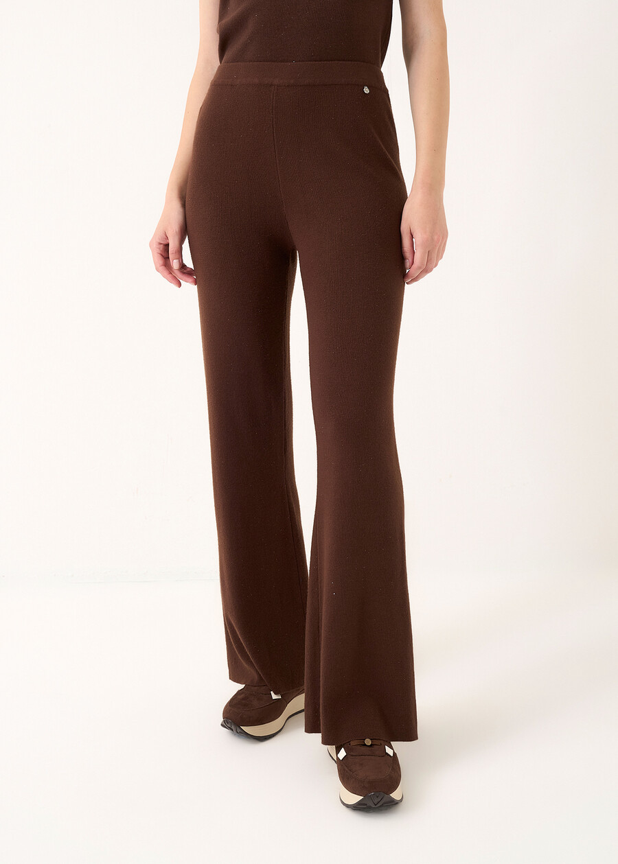 Pantaloni Parker con micropaiettes MARRONE Donna , immagine n. 2