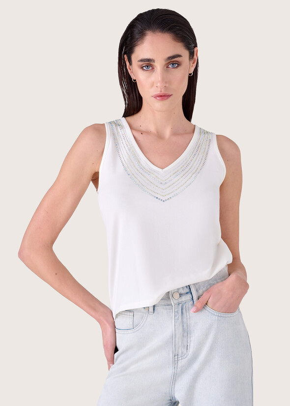 They top with crystals BIANCO Woman null