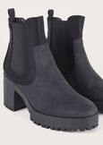Stacey eco-suede ankle boots NERO BLACKBEIGE TAUPE Woman image number 2