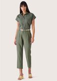 Caroline linen and cotton blend shirt VERDE TIMOBLU AVION Woman image number 4