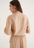 Blusa Blues in viscosa e lino
 BEIGE DOESKIN VERDE ALGA Donna immagine n. 3