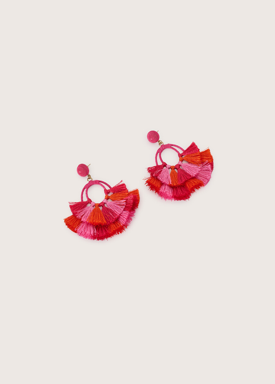 Gladyna earrings with tassels ROSSO GERANIO Woman , image number 2