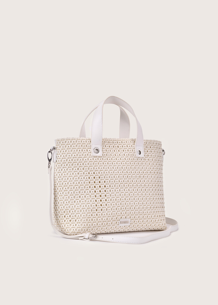 Bessie eco-leather shopping bag BIANCOVERDE NORIARANCIO SUNRISEVERDE HAVANA Woman , image number 2