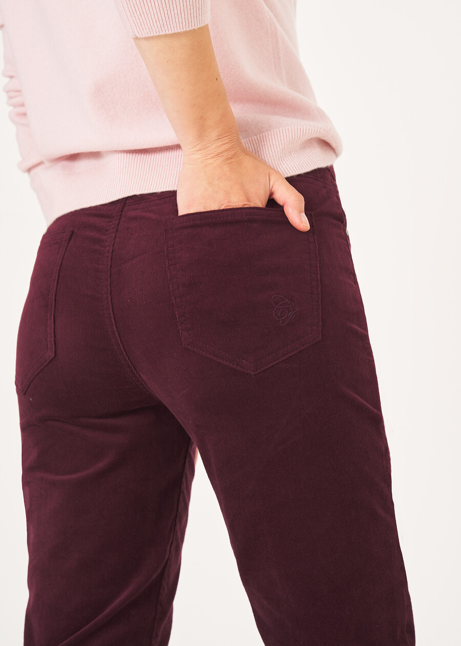 Pantalone in velluto Cindy-T BLU MIDNIGHTVIOLA VINACCIA Donna , immagine n. 4