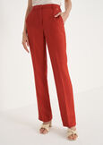 Jacqueline-L Linen e Viscose Trousers MARRONE JAVAARANCIO CAROTENE Woman image number 3