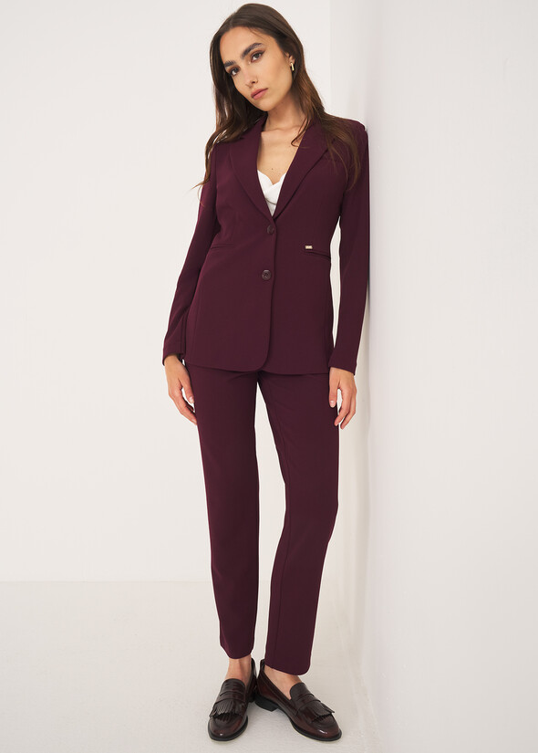 Pantalone Alice-F in screppino VIOLA VINACCIA Donna null