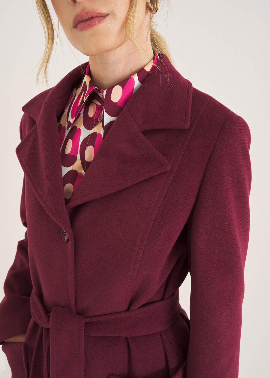 Clotilde belted wool-blend coat VERDE ALGAROSSO CHIANTI Woman , image number 3